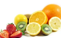 fraise, orange, fruit, aliments naturels, nourriture