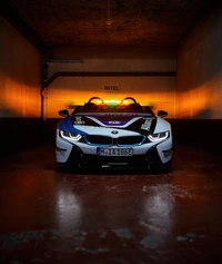 bmw i8 roadster, formula e racing car, cars, 4k wallpaper