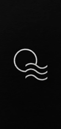 logo, black and white, crescent, art, handwriting wallpaper