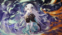 Firefly: Honkai Star Rail Anime Girl in Ethereal Swirl