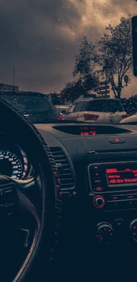 car, muscle, speed, storm, cloud wallpaper