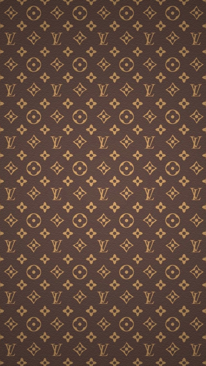 Коричневая и бежевная обои louis vuitton с узором (одежда, дизайн, мода, логотип, луи виттон)