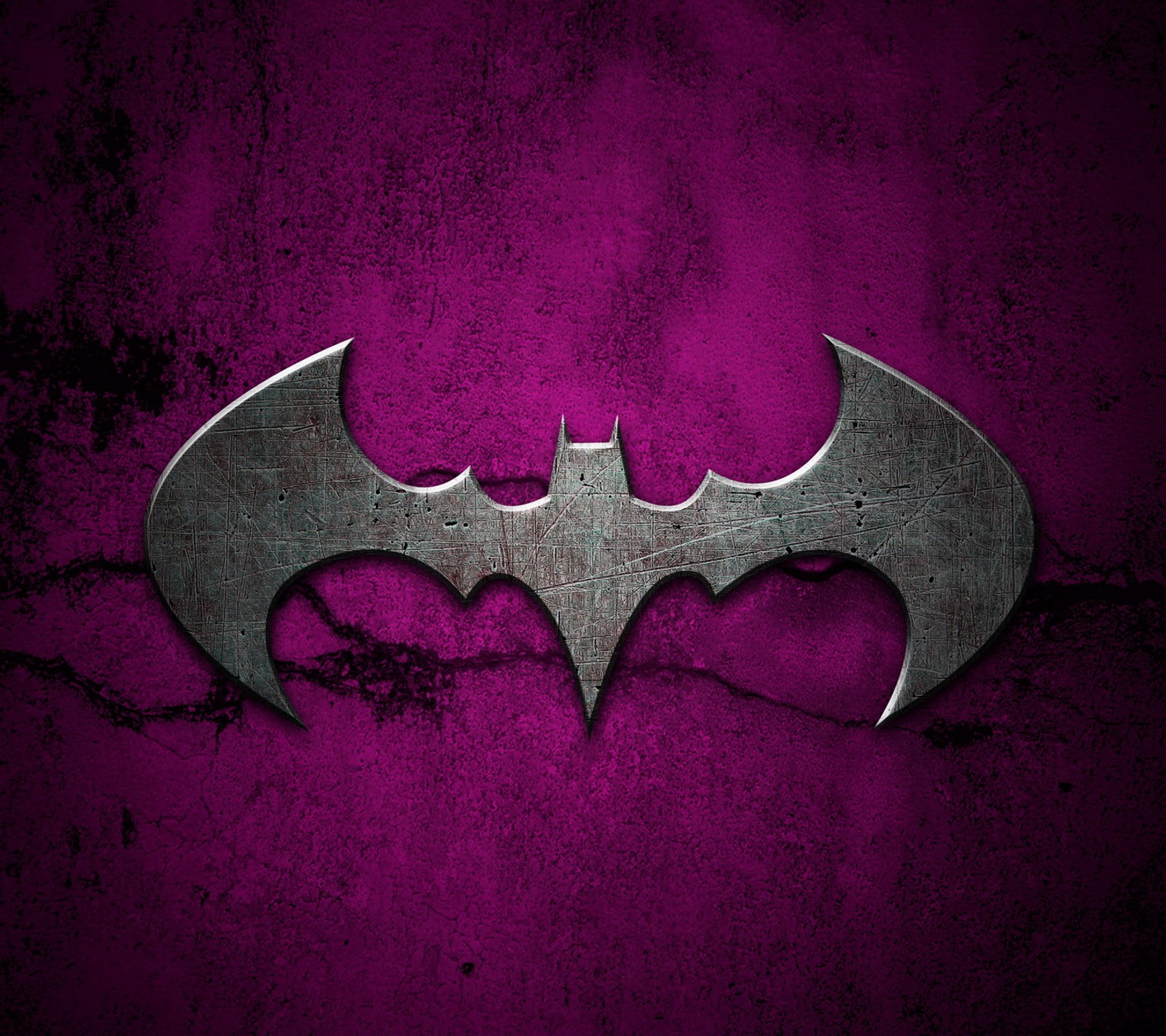 Lade batman, logo lila stahl Hintergrund herunter