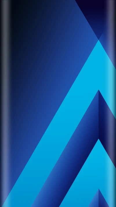 Design de borda abstrata azul para Galaxy A5 - 2017