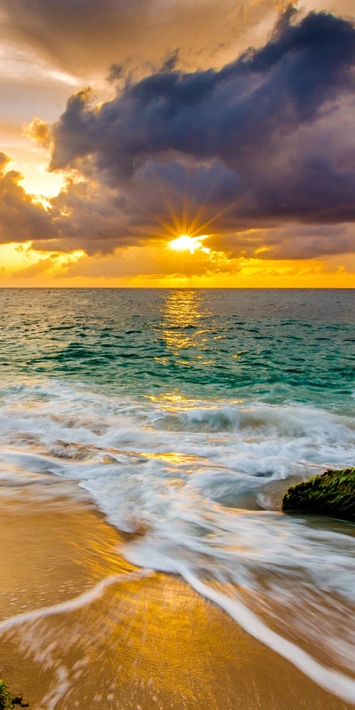 beach, clouds, nature, ocean, sea