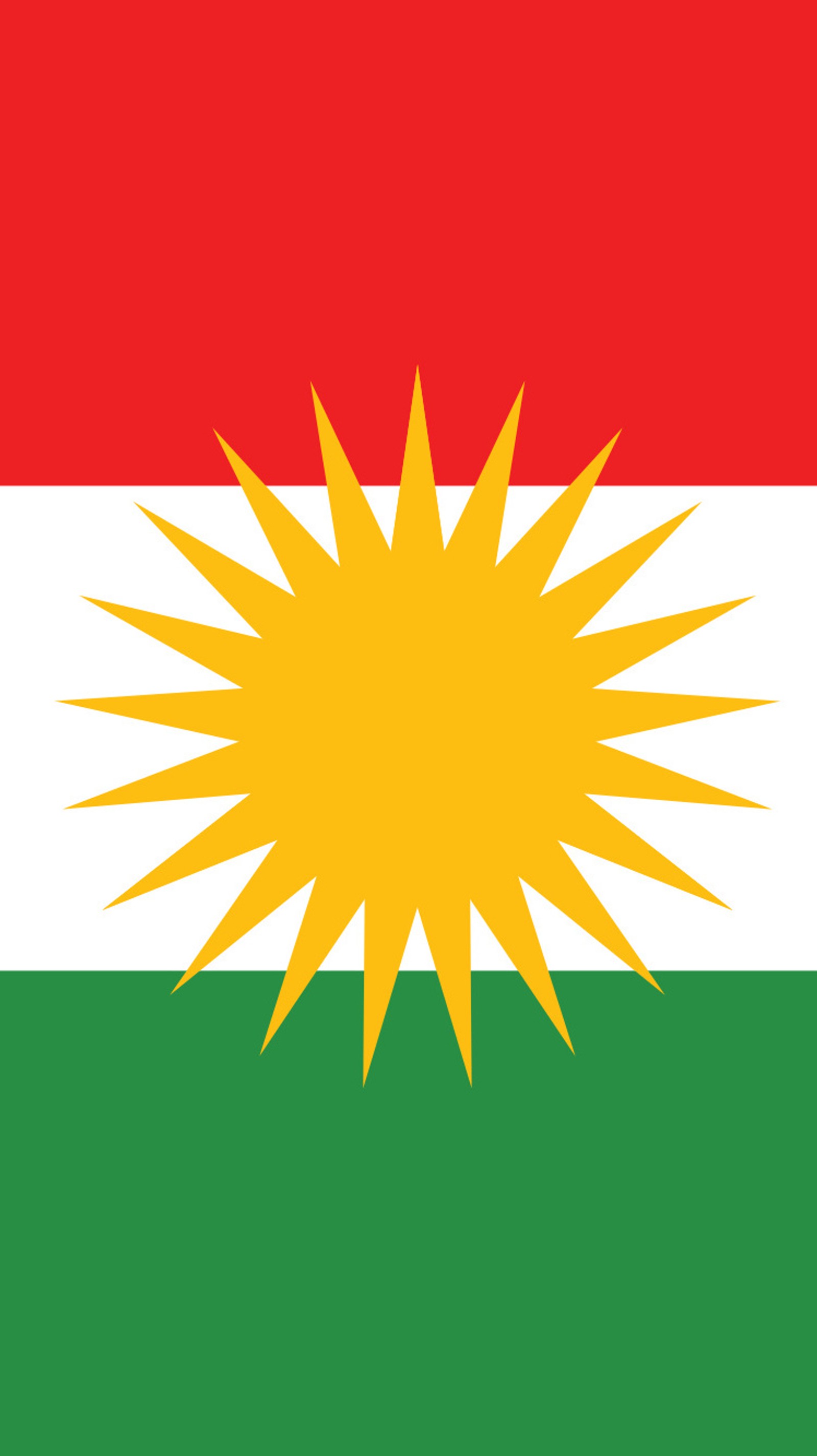 Close-up de uma bandeira com um sol nela (bandeira, curdo, kurd, curdistão, kurdistan)