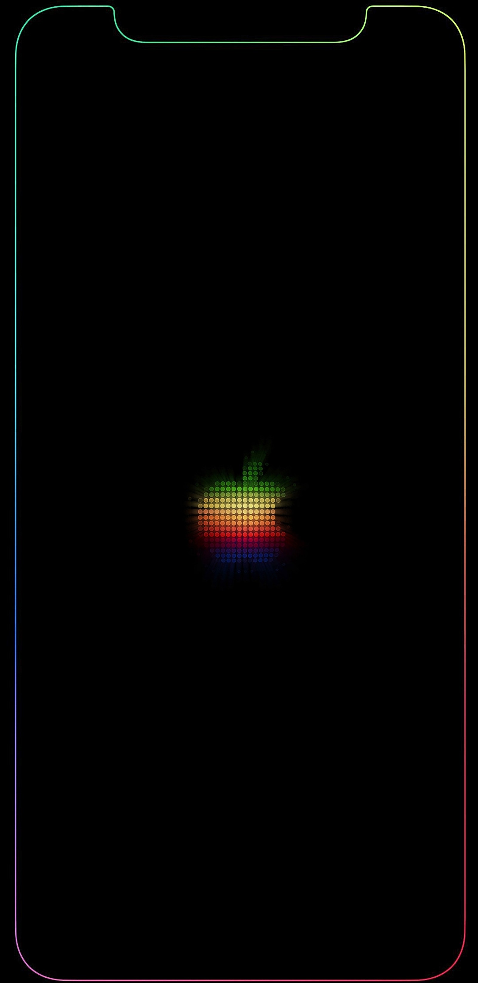 Um close em uma luz neon em um fundo preto (iphone, iphone x)