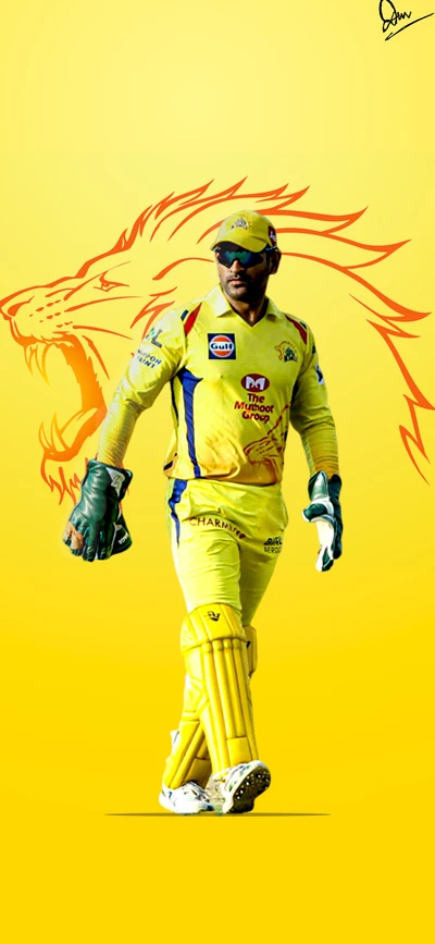 Mahendra Singh Dhoni in ikonischem Gelb: Das Herz der Chennai Super Kings