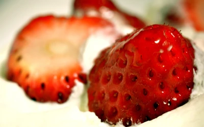 erdbeere, frucht, naturkost, essen, makrofotografie