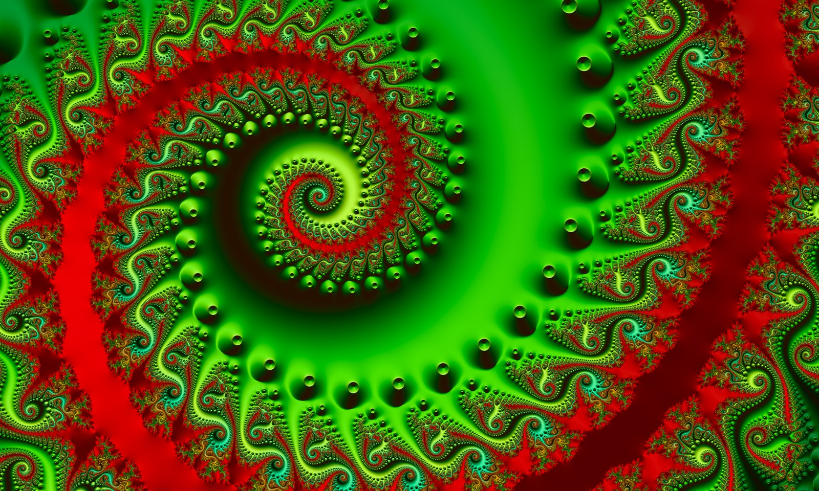 Un design en spirale vert et rouge avec de nombreuses couleurs différentes (peinture, motif, design, art psychédélique, arts visuels)