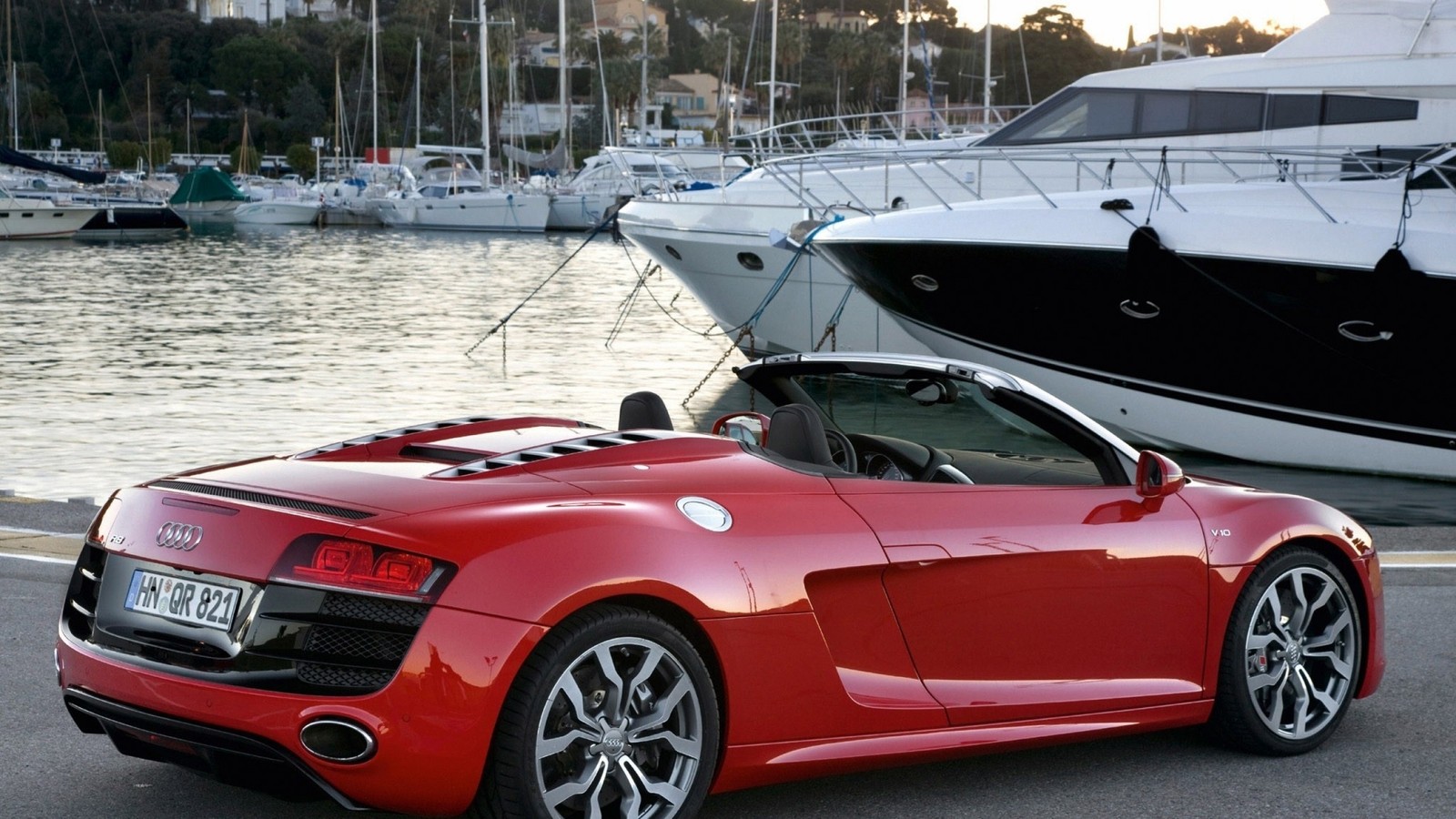 audi r8, audi, v10 engine, convertible, supercar wallpaper