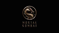 Emblema Mortal Kombat com símbolo de dragão em design circular