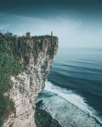 promontory, human, cliff, terrain, coastal and oceanic landforms