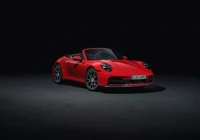 porsche 911 carrera cabriolet, 2024, dark background, 5k, 8k