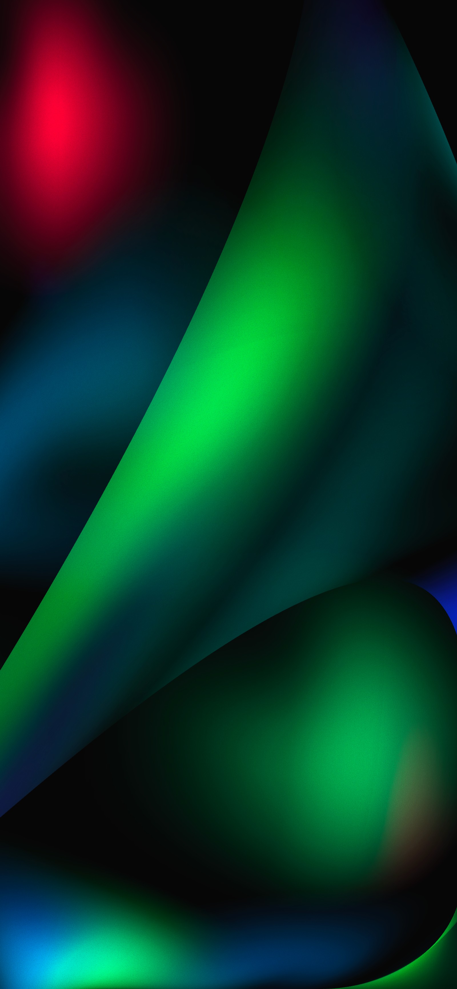 Abstrakter hintergrund mit einem geschwungenen design in grün und blau (licht, physik, wissenschaft, farbigkeit, kunst)