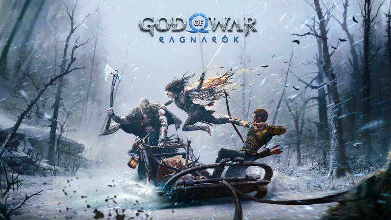 Бог войны рагнарок приходит в магазин nintendo (god of war ragnarök, ключевое искусство, kratos, фрейя, freya)