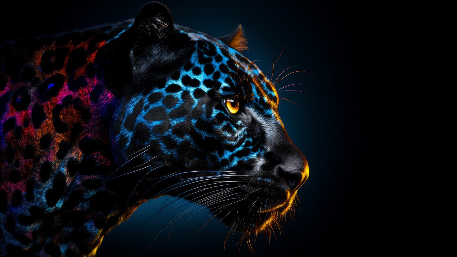 Descargar fondo de pantalla jaguar, animales, arte digital