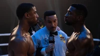 Affrontement intense : Michael B. Jordan et Jonathan Majors dans "Creed III" (2023)