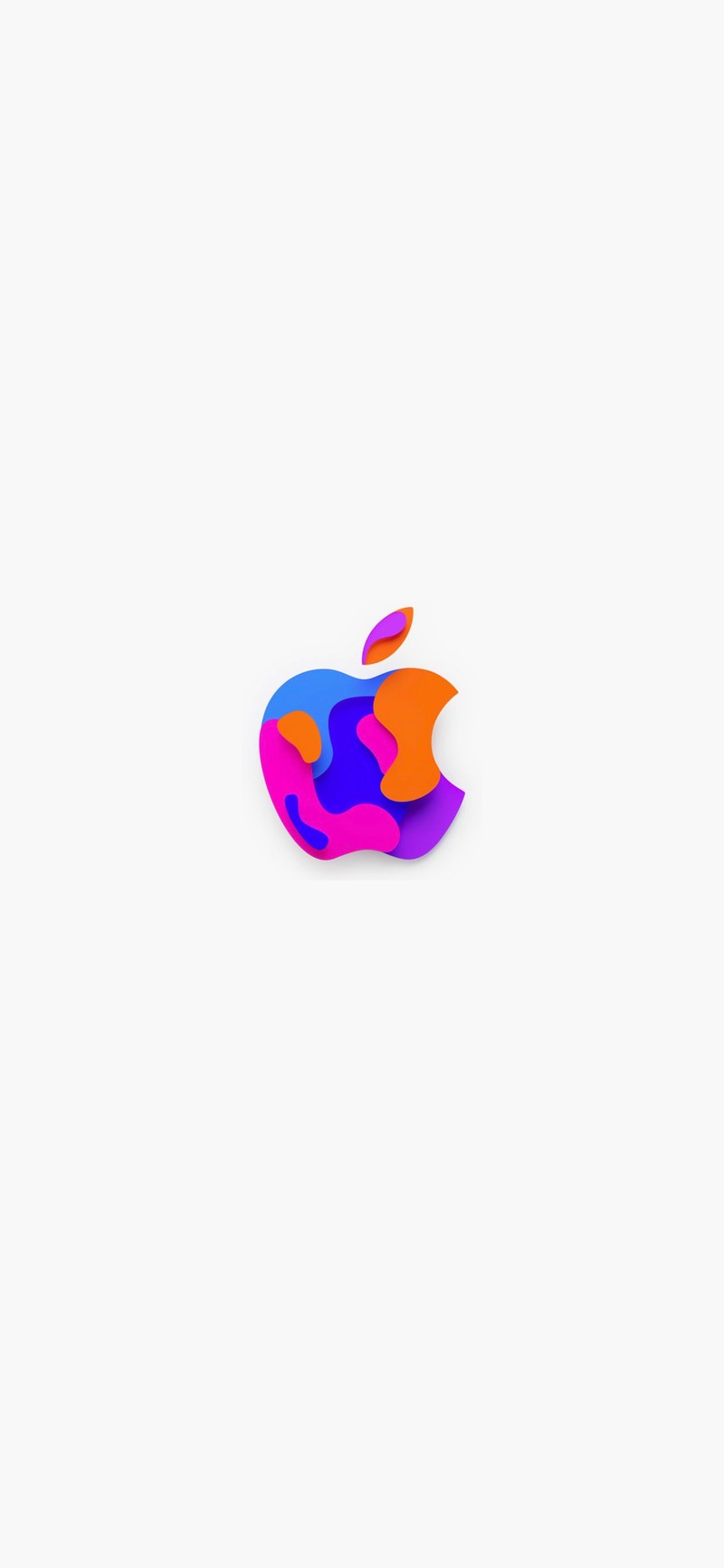 На белом фоне яркий логотип apple (яблоко, iphone, apple event октябрь 2020, яблоки, графика)