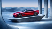 Aston Martin Vanquish: Ein atemberaubendes Supersportwagen in einer futuristischen ästhetischen Landschaft