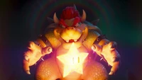 Bowser sosteniendo la Superestrella de la película Super Mario Bros (2023)