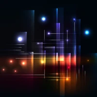 Abstract Vector Art with Colorful Light Effects