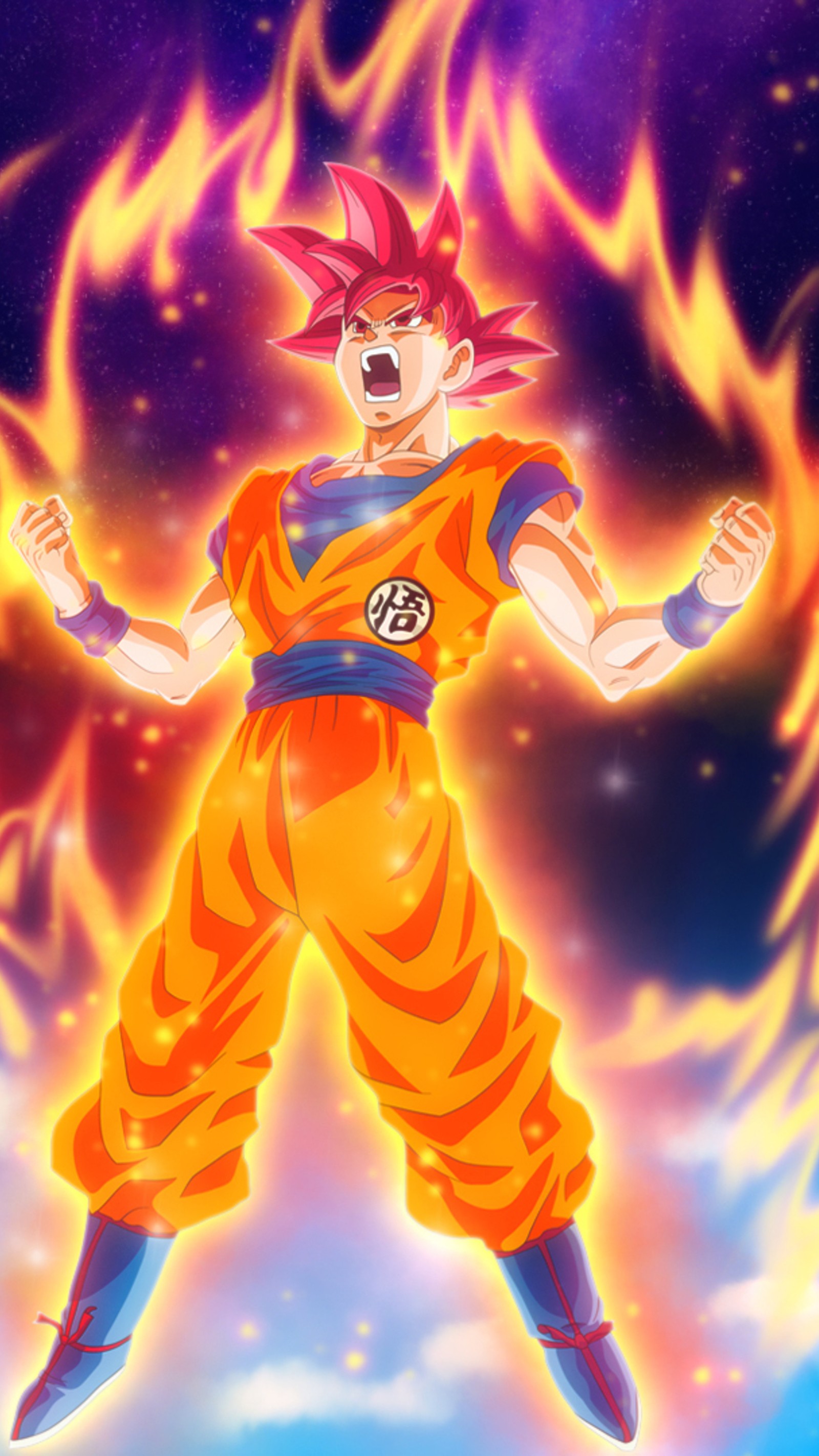 Una imagen de dibujos animados de un joven gohan con una bola de fuego en la mano (pelota, dragón, dios, goku, súper)