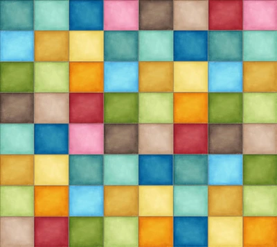 Colorful Geometric Tile Pattern Wallpaper