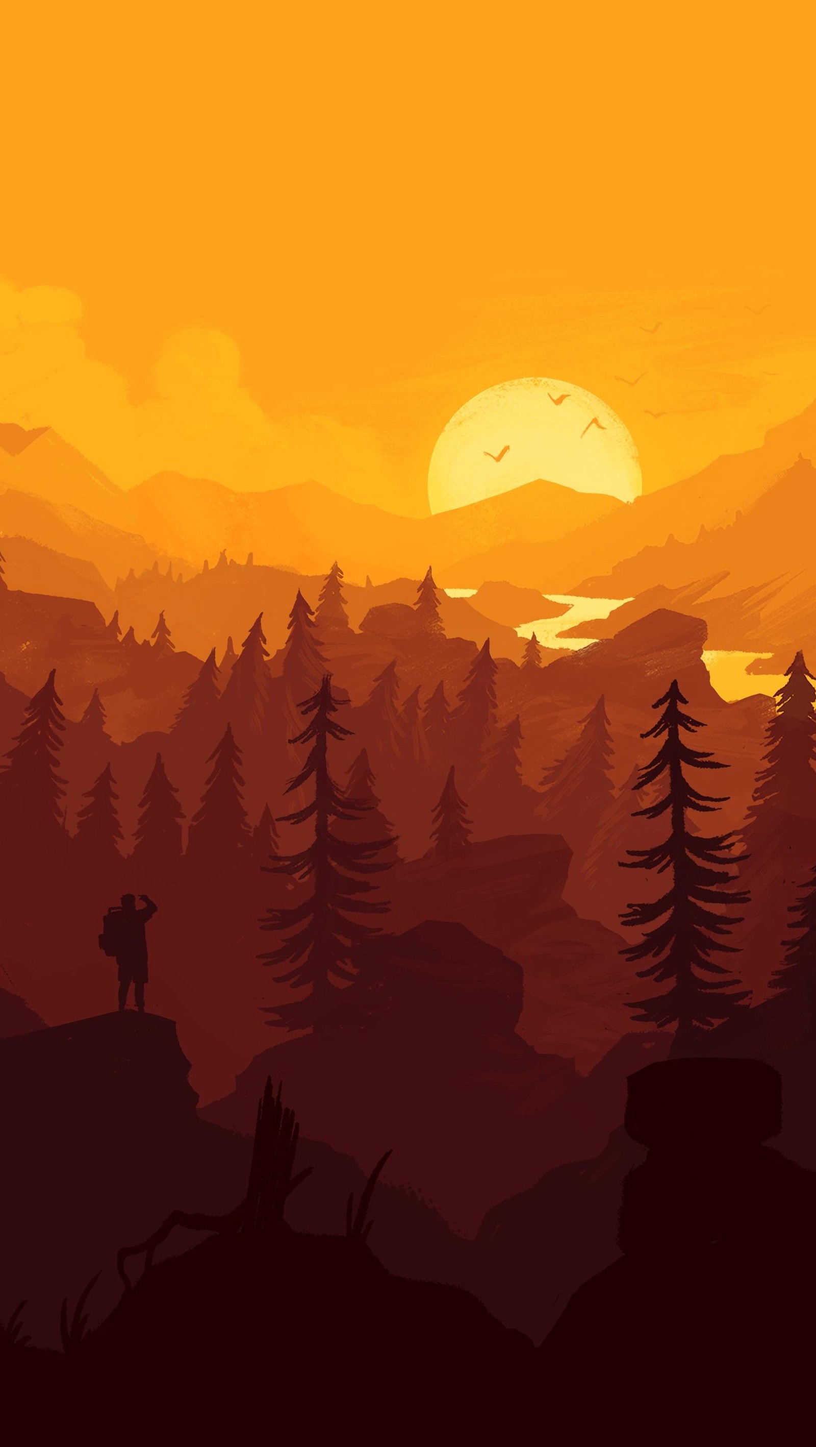 Téléchargez le fond d'écran abstrait, firewatch, jeux