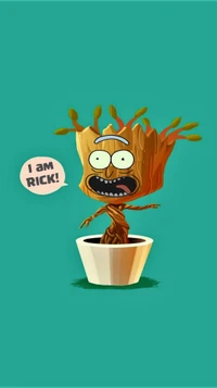 Morty sur le thème de l'arbre s'exclame 'Je suis Rick!