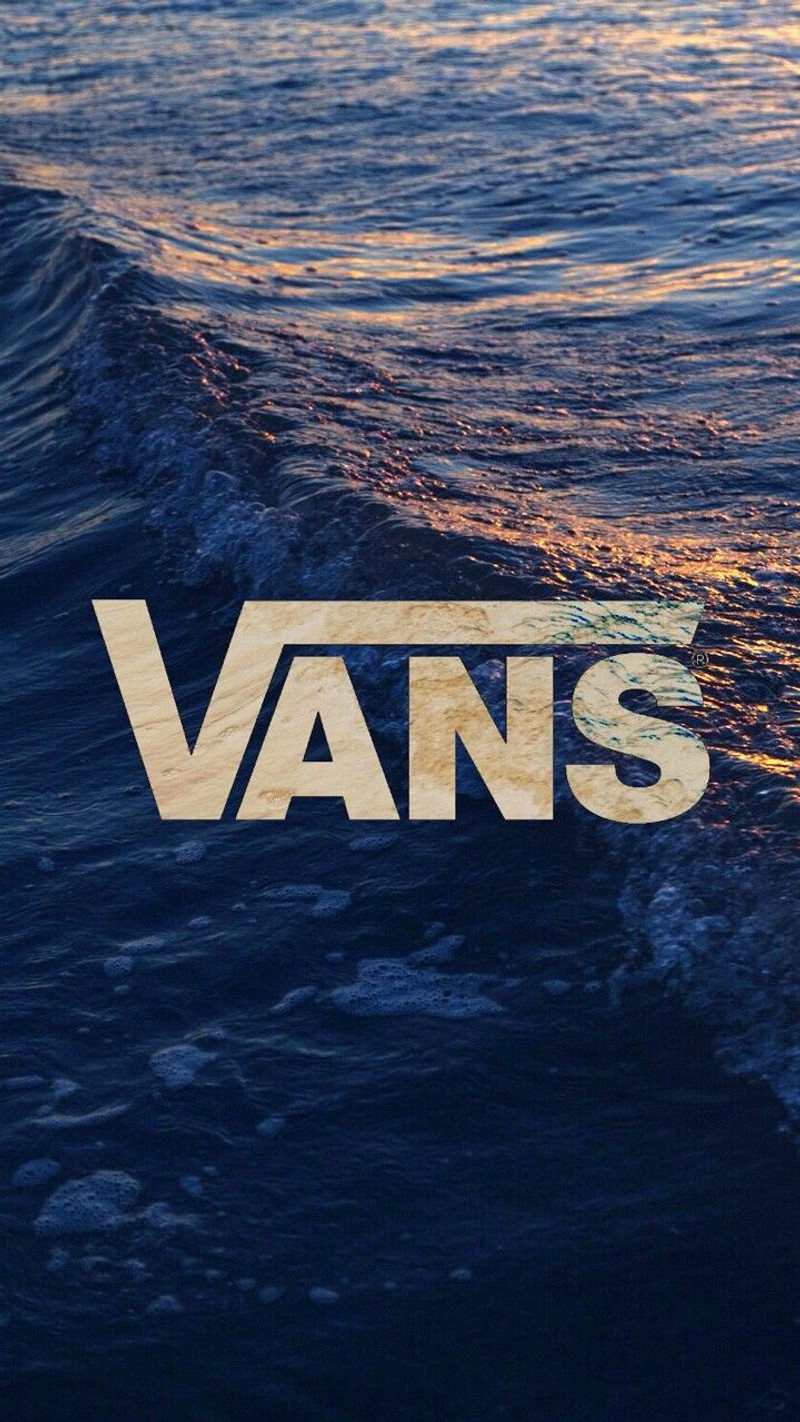 Логотип vans на фоне воды и заката (hpebeast, океан, трилл, trill, vans)