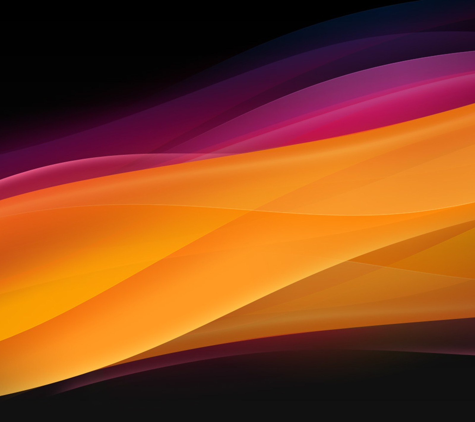 Abstract background with colorful waves and a black background (abstract, flow, waves)