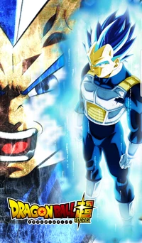 Vegeta in Super Saiyan Blue Transformation - Dragon Ball Super