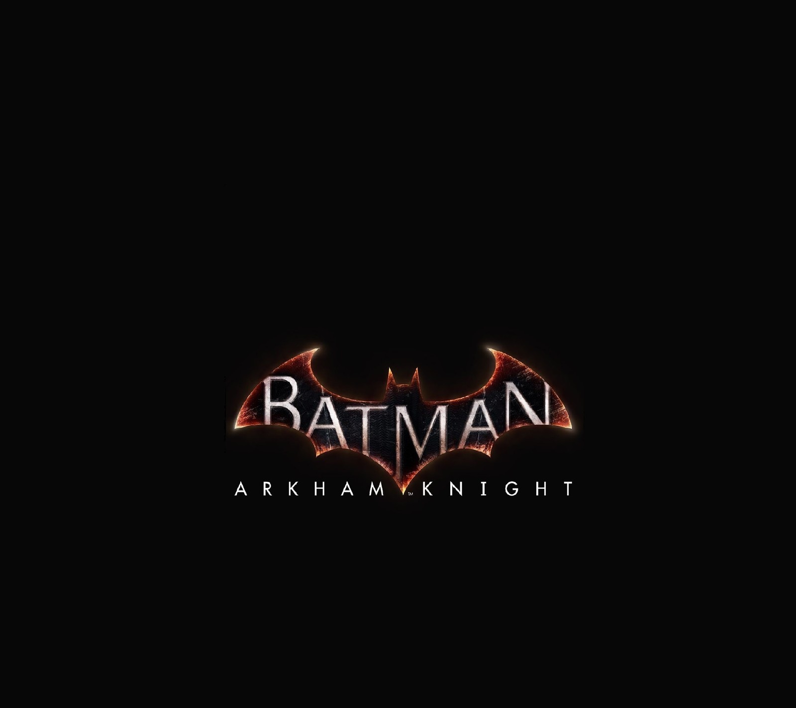 Batman arkham knight logo auf schwarzem hintergrund (arkham knight, batman)