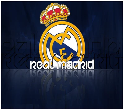 Real Madrid Logo with Blue Background