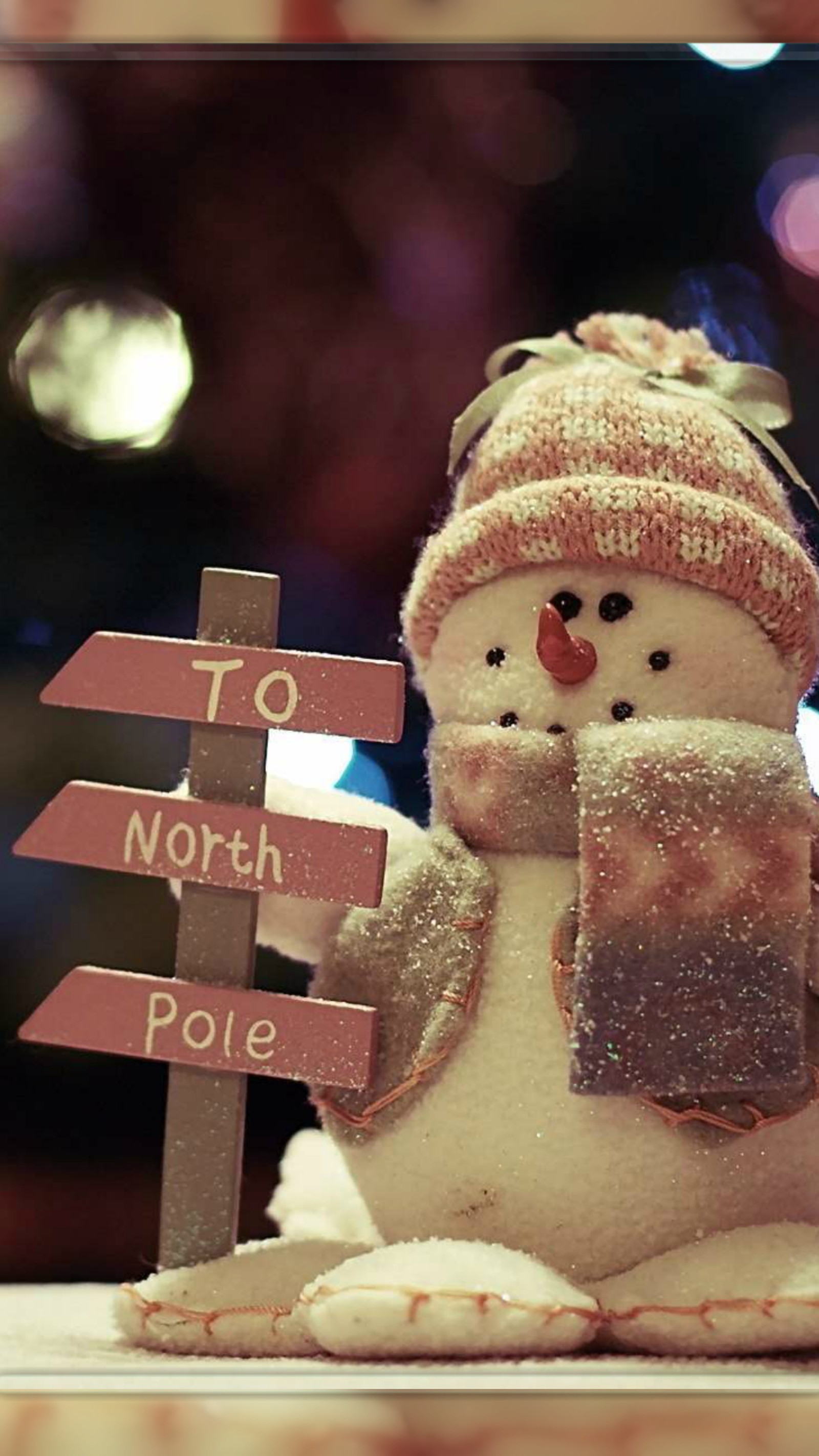 Un bonhomme de neige se tient à côté d'un panneau (01, noël, gelé, vacances, bonhomme de neige)