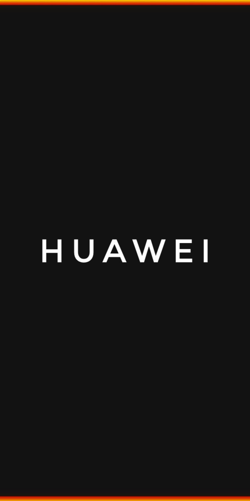 Черный фон с надписями huawei белым и оранжевым цветом (huawei, huawei phone)