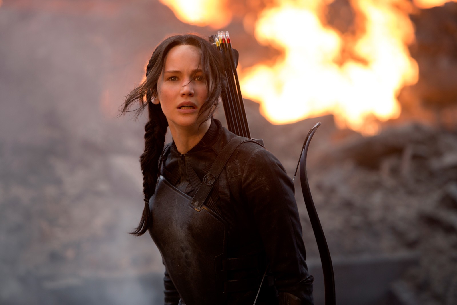 Baixar papel de parede jennifer lawrence, katniss everdeen, jogos vorazes, the hunger games, cabelo comprido