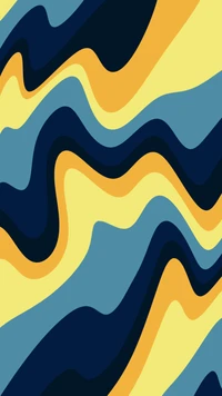 Dynamic Waves of Electric Blue and Orange