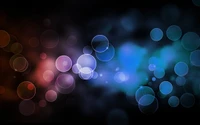 bokeh, blue, light, circle, lens flare wallpaper