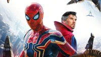 Póster oficial de "Spider-Man: No Way Home" con Spider-Man y Doctor Strange