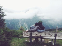 cloud, mountain, mountainous landforms, sitting, hill station