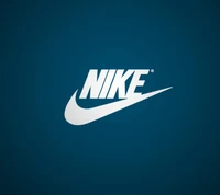 Nike Logo on a Blue Background