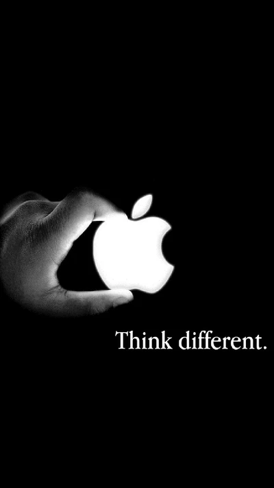 pomme, iphone 6, logo, penser différemment