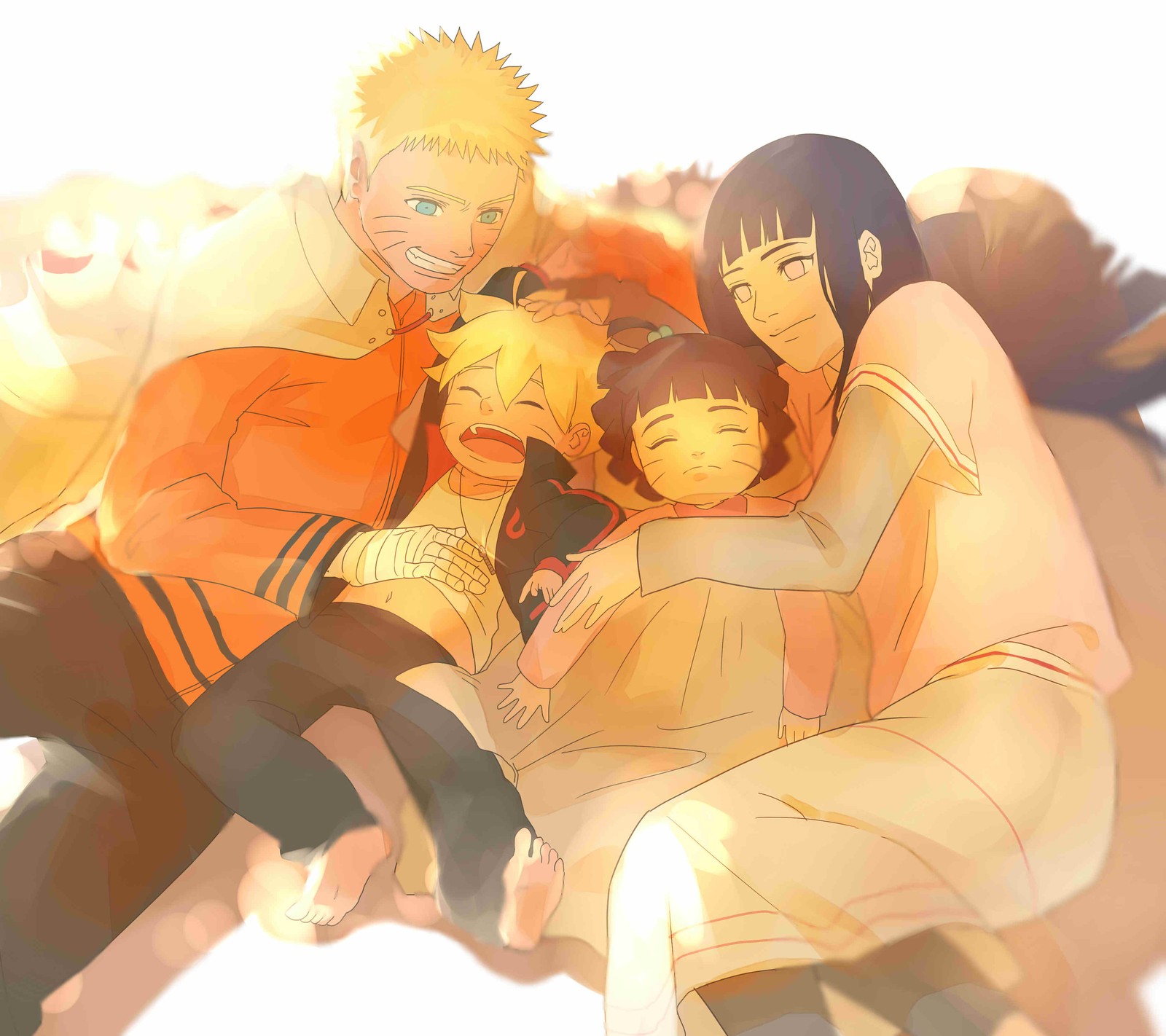 Baixar papel de parede família, felicidade, hinata, naruto, pacífico