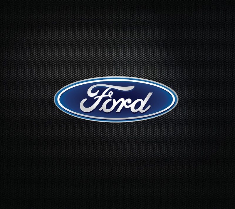 Близкий план логотипа ford на черном фоне (ford, ford logo, ford mustang, ford truck, мустанг)