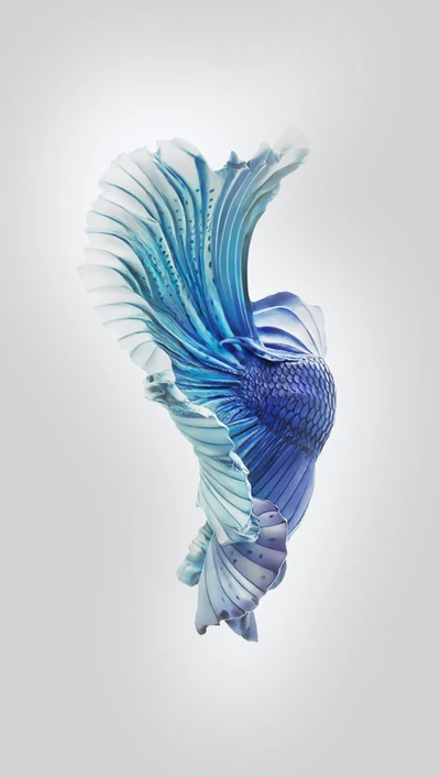 6s, betta, blau, fisch, ios