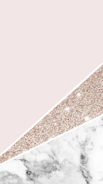 Elegant Gold and Marble Pattern on Soft Pink Background