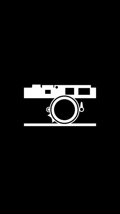 Stylized Black and White Samsung Camera Logo