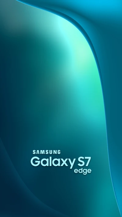 Ondas Azure Abstratas: Logotipo do Samsung Galaxy S7 Edge